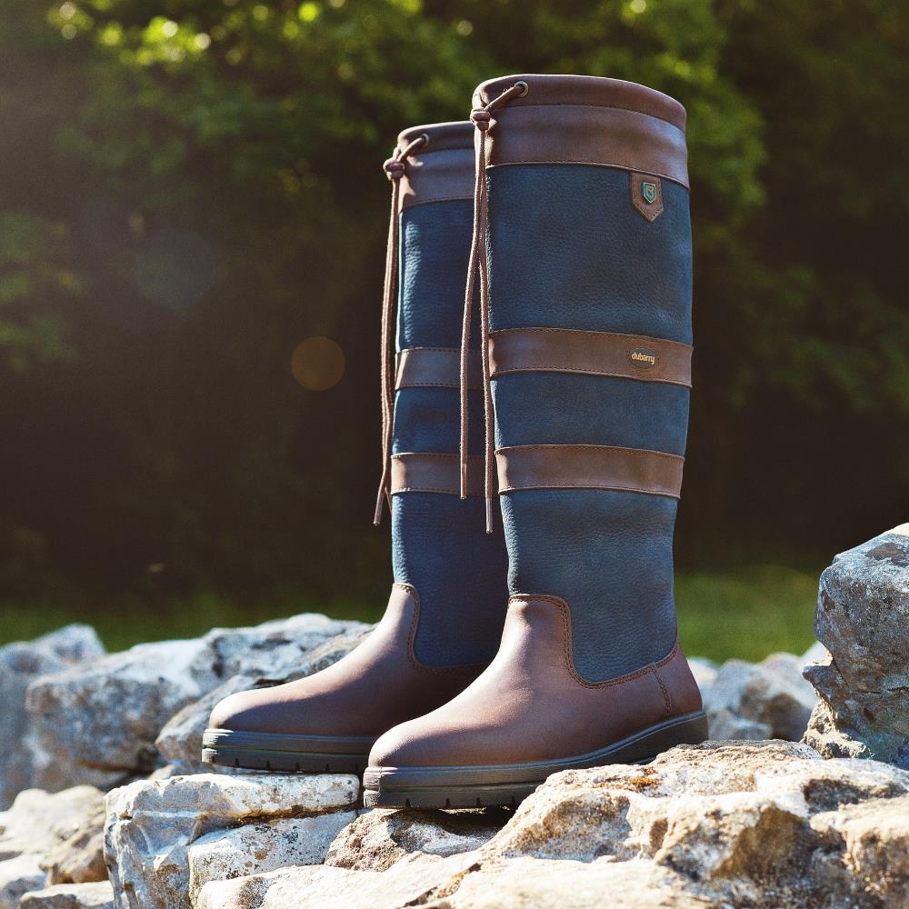 Dubarry Women Galway Country Boot Navy Brown Vaughan Shoes Ireland